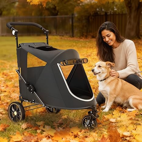 Durable 3‑wheel pet stroller design